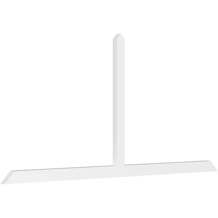 Ekena Millwork Portland Architectural Grade PVC Gable Bracket, 108"W x 49 1/2"H x 2"D x 4"F, 11/12 Pitch GBP108X50X0204POR00